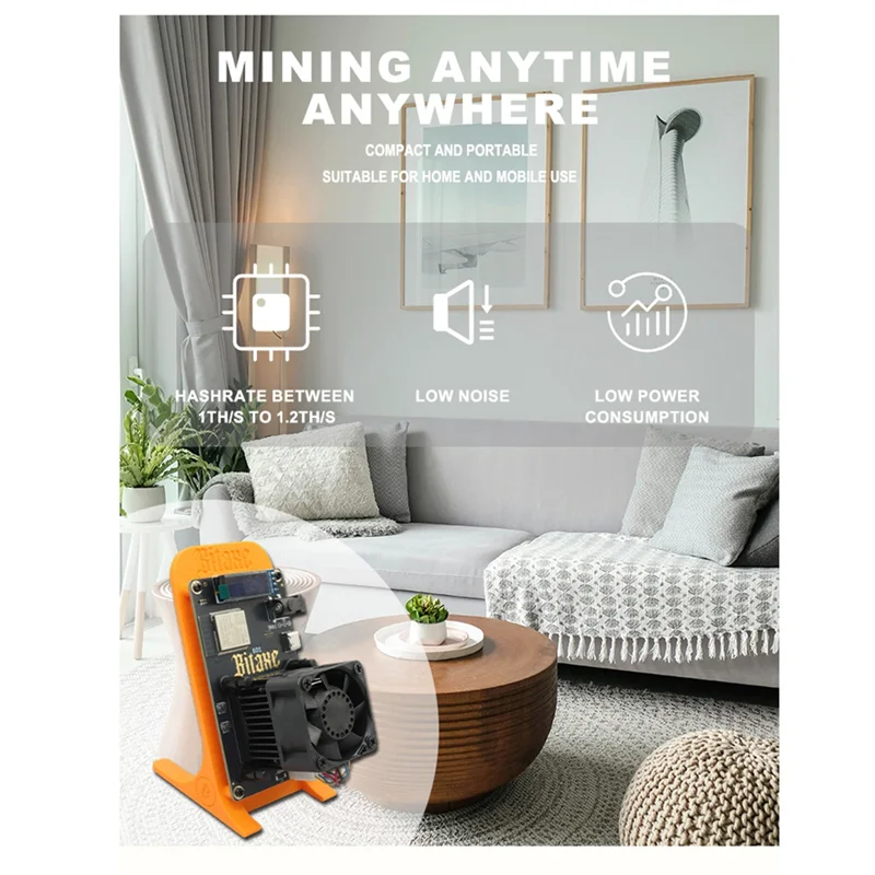 

Durable-Bitaxe Gamma 601 BTC Solo Miner 1,2TH/S 1200GH/S 18 Вт BM1370 Asic Chip от Antminer S21 Pro Bitcoin BTC Miner с подставкой