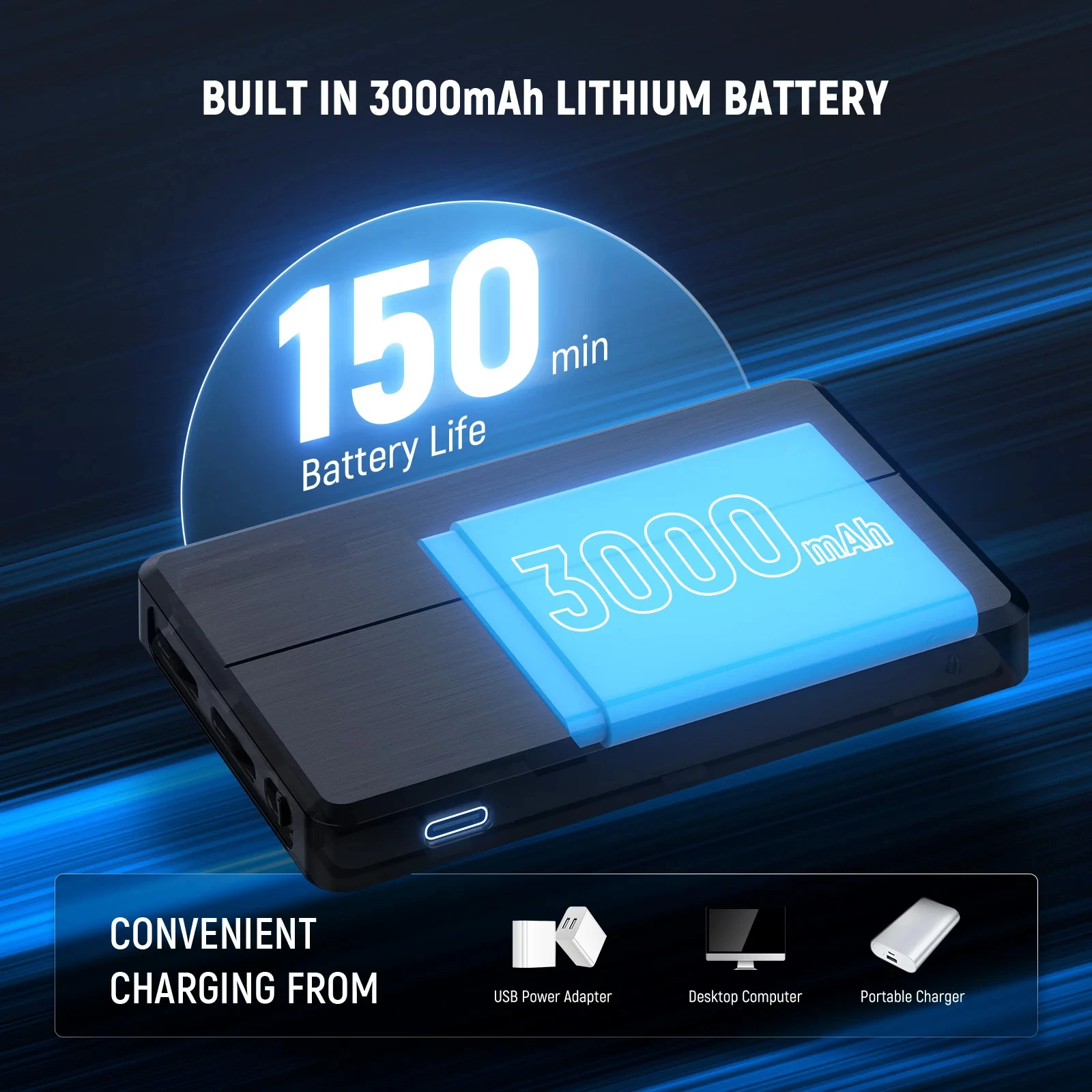 NEEWER BASICS LED Selfie Phone Light, Rechargeable 2500-9000K Clip On Fill Light, Color Films/Diffuser/3000mAh for iPhone Camera