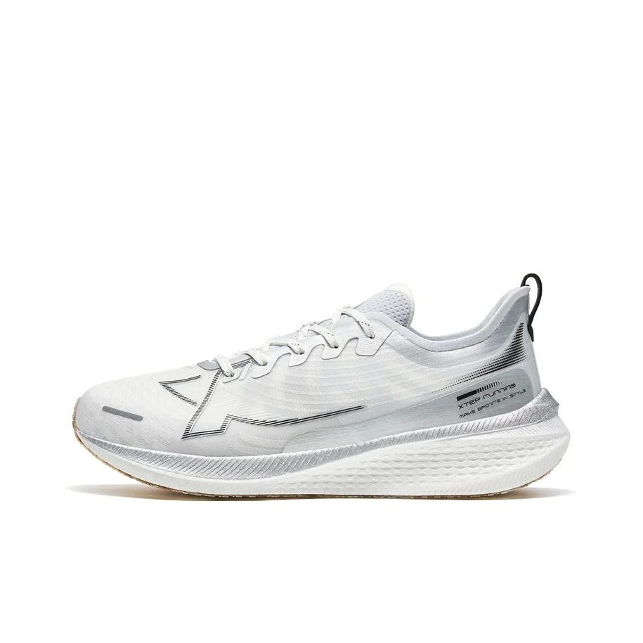 XTEP 2000km 1.0 Cushioning, Wear Resistant Low top Training Running Shoes Men's Canvas White/Black 877319110044/