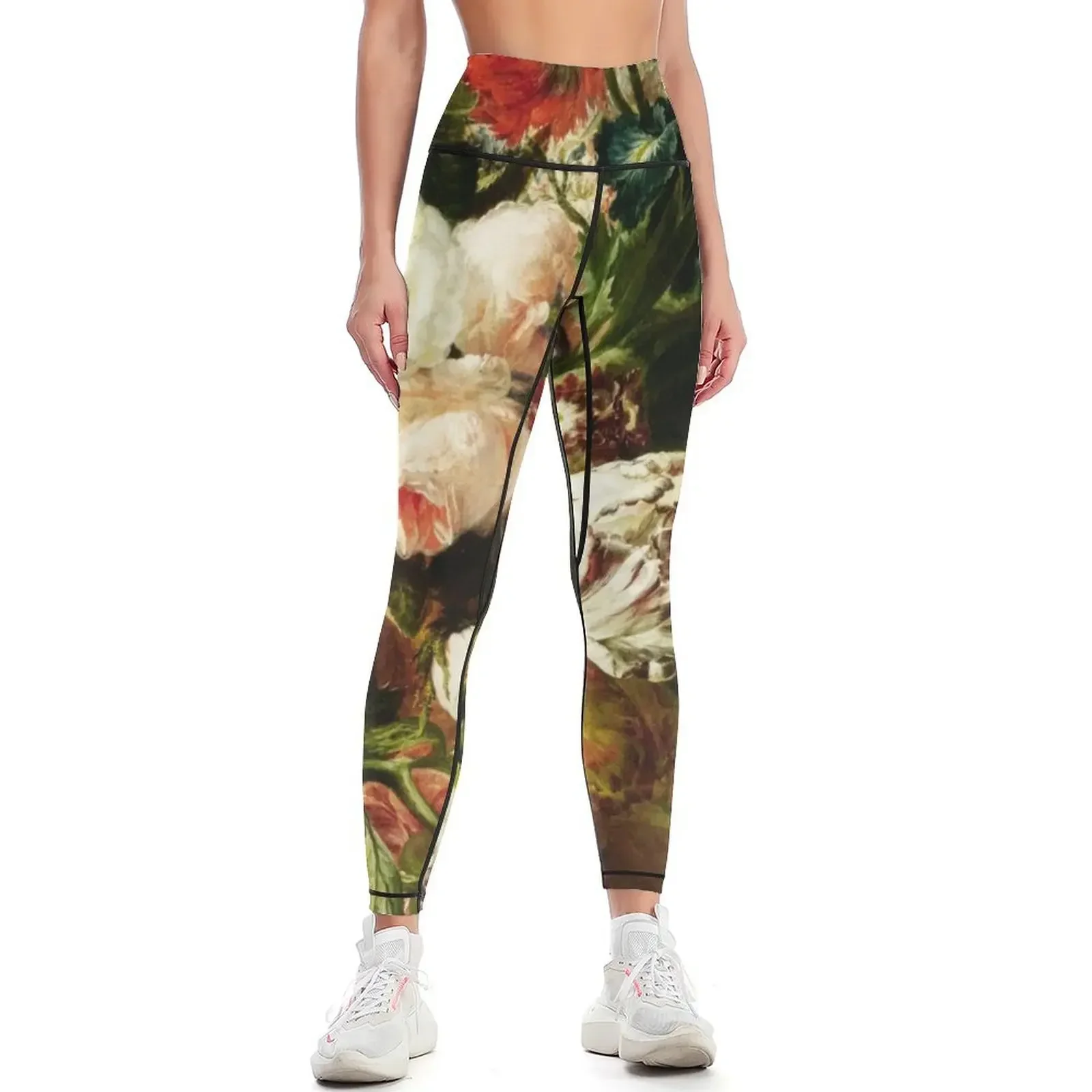 

Vintage Floral Oil Painting Leggings Women's sportswear gym clothing high waist Legging sexy woman Womens Leggings