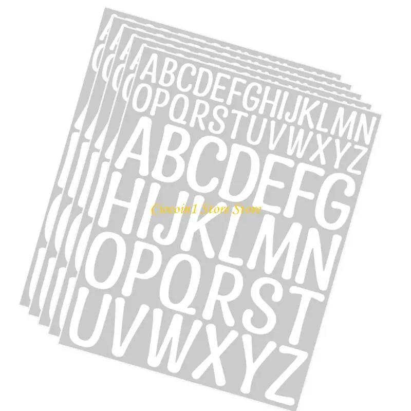 A3PC 5 Sheets Journal Aufkleber farbenfrohe Buchstabenaufkleber -Sammelkleber Aufkleber Aufkleber Aufkleber Alphabets Aufkleber