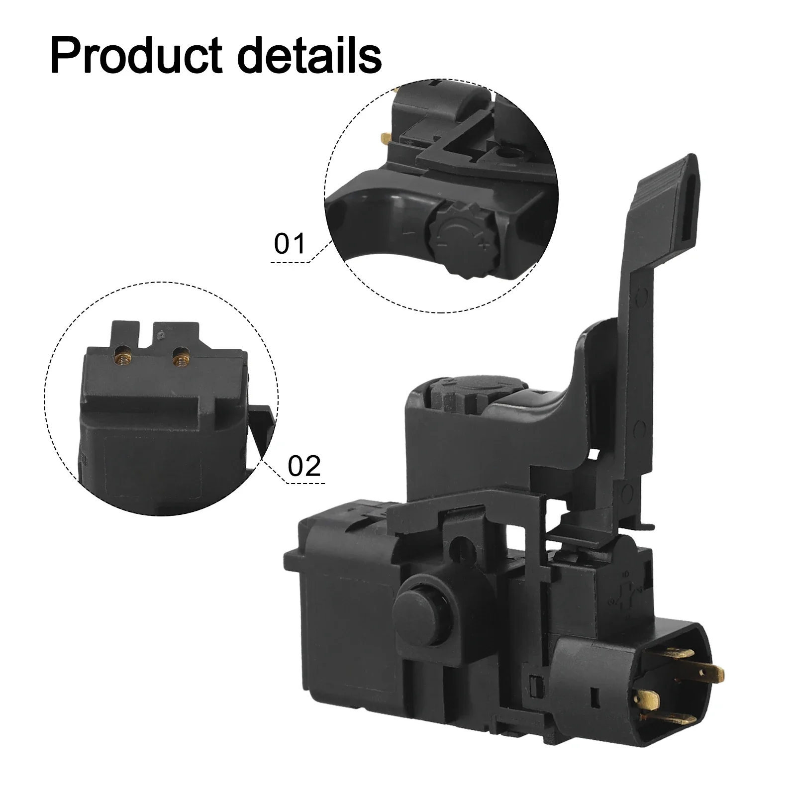 

Dustproof Switch Electric Drill Switch Home Improvement Electric Drill Usage Switch Cap 850W Power Convenient Usage