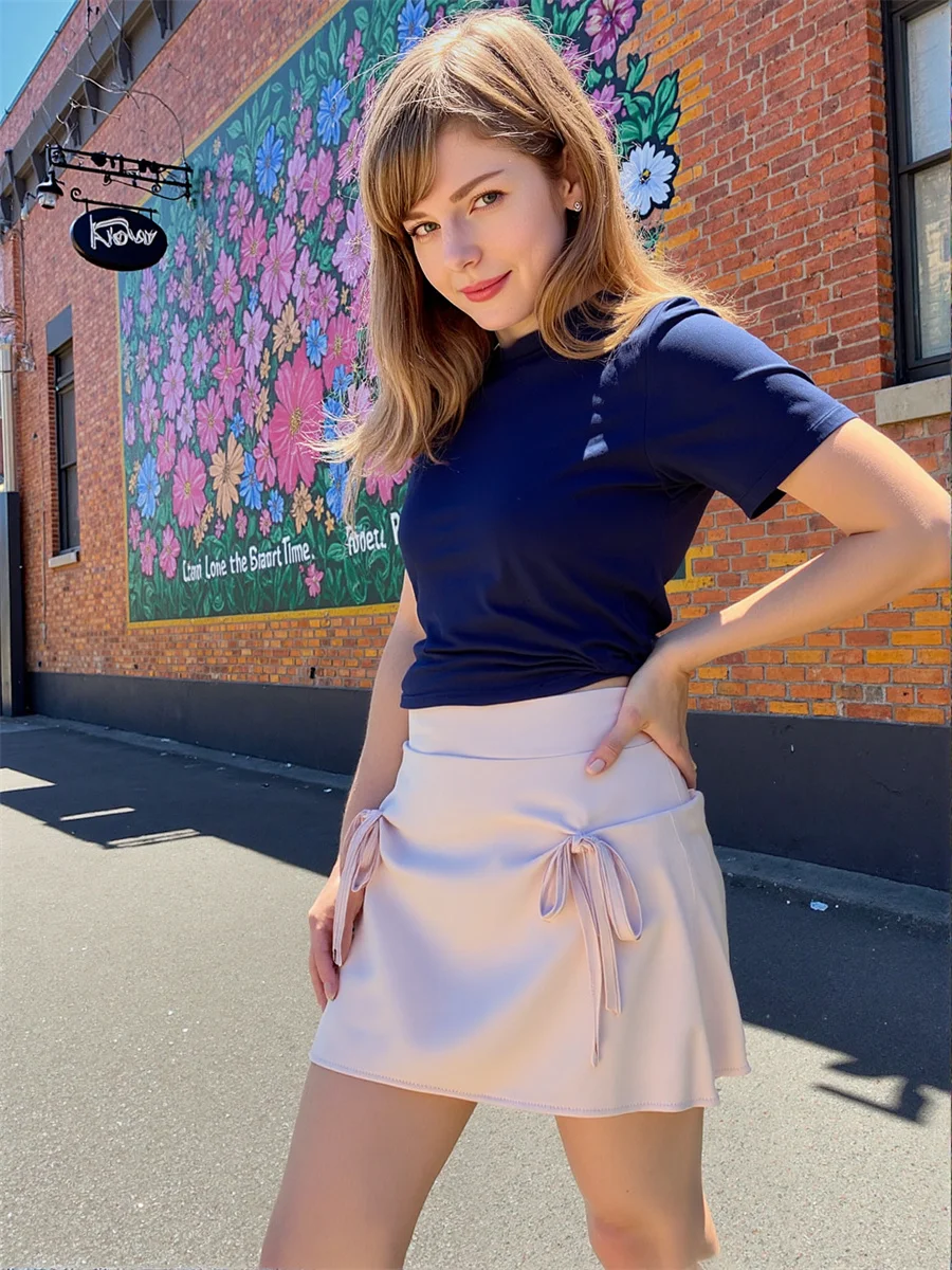 Suave sólido mini saias femininas em camadas plissado cordão saia bonito feminino elegante artístico retalhos apliques versátil clássico