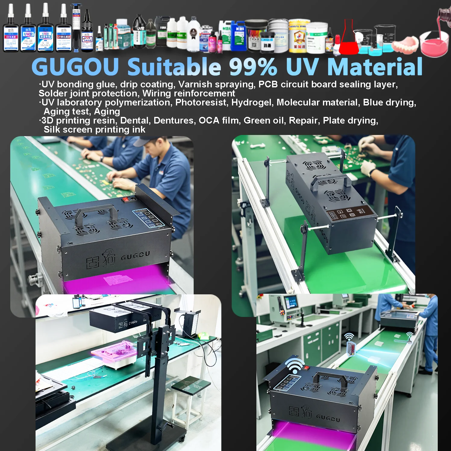 หลอดไฟยูวี LED 405nm 395nm 365nm สำหรับเรซิ่นบ่ม SLA DLP เครื่องพิมพ์ 3 มิติ หมึกพิมพ์ไวแสง พิมพ์สกรีน