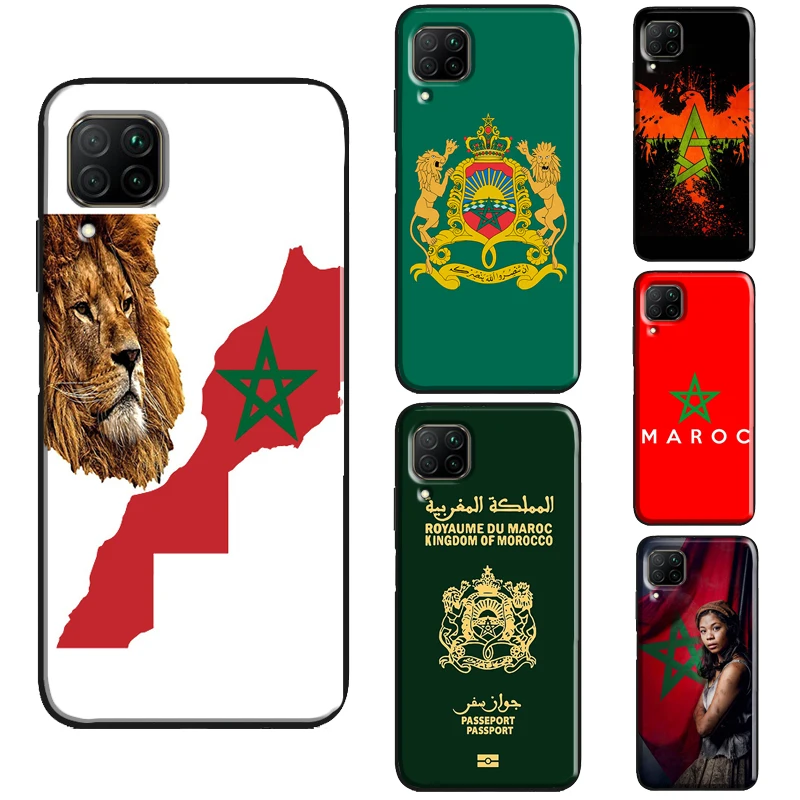 Maroc Morocco Flag Case For Huawei P30 Lite P40 P20 Pro Mate 20 Nova 5T P Smart 2019 Honor 50 9X 8X 8A 10i