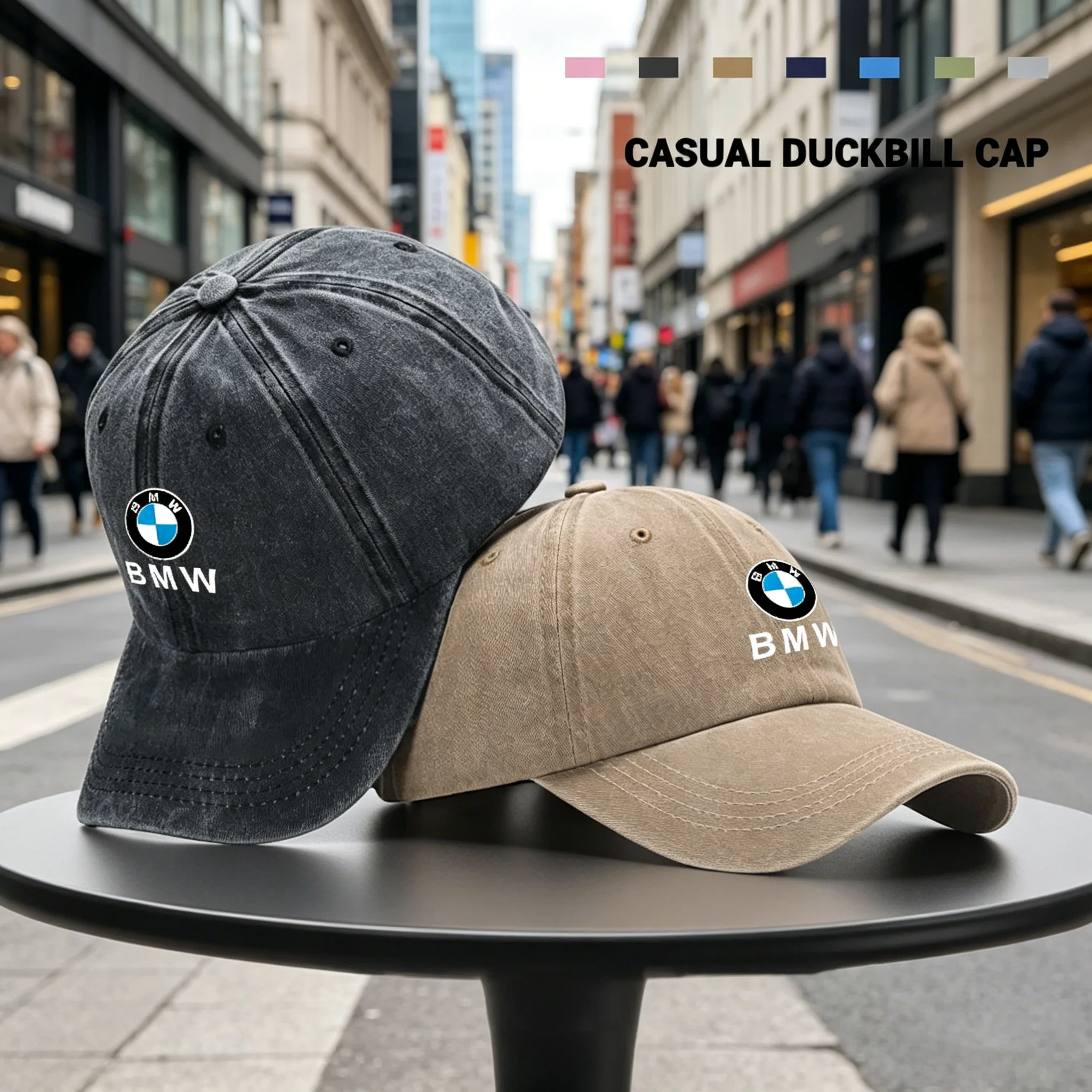 Casual Car Baseball Cap Washed Denim Vintage Cap Sunscreen Hat For BMW M E46 E36 E34 F10 E90 F30 E60 F30 E53 E30 E92 E87 Sticker - view 2