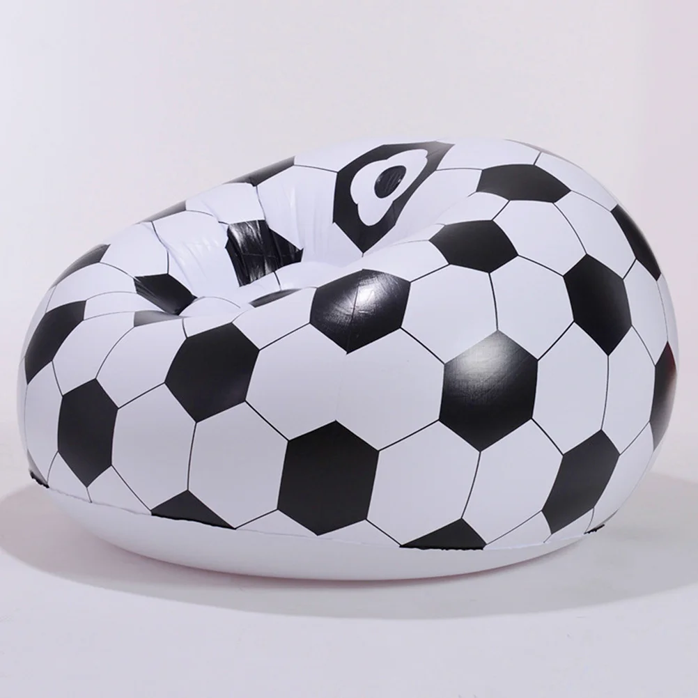 

1pc Inflatable Football Sofa Lightweight Portable Pvc Air Seat For Outdoor Travel Beach Park Use Foldable Lazy Couch Inflatable