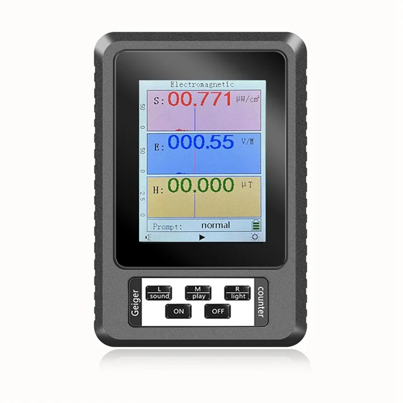 XR2 BR-9A Handheld Electromagnetic Radiation Detector High Precision Electromagnetic Radiation EMF Meter Tester Black