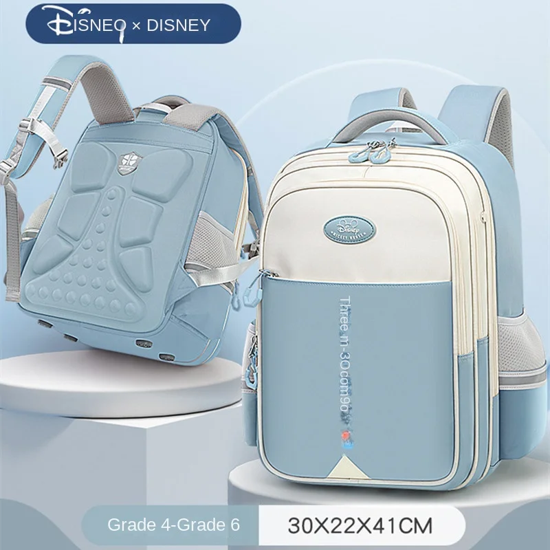 Disney Mickey School Bag For Boy Girl Minnie Primary Student Shoulder Orthopedic Backpack Large Capacity Light Kids Gift Mochila