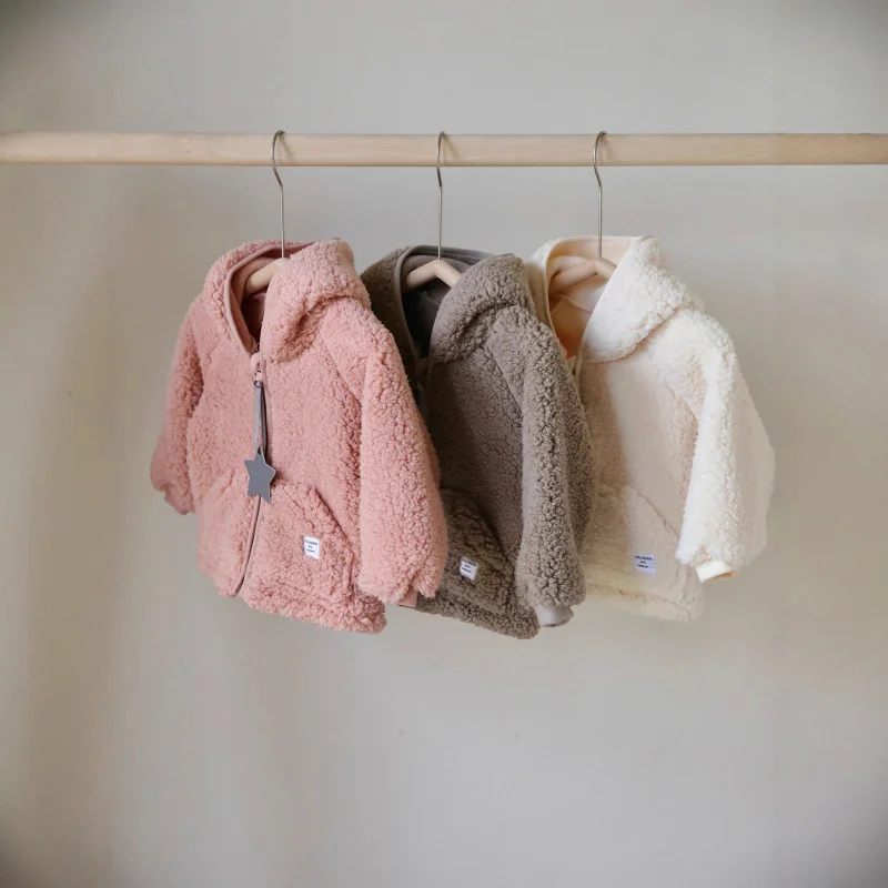 

2025 Теплая флисовая куртка с капюшоном для детей 2 3 4 6 8 10 лет, брат и сестра, мальчики и девочки, осень зима