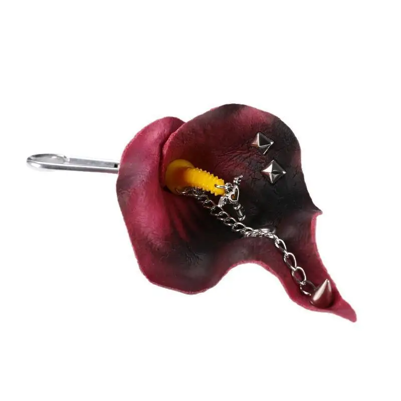 Simulationsblume Orchidee Lilie Schlüsselanhänger Handgefertigt mit Bohrungen und Nadelstichen Bunter Blumen-Taschenanhänger Rucksack-Dekoration – Detail 5