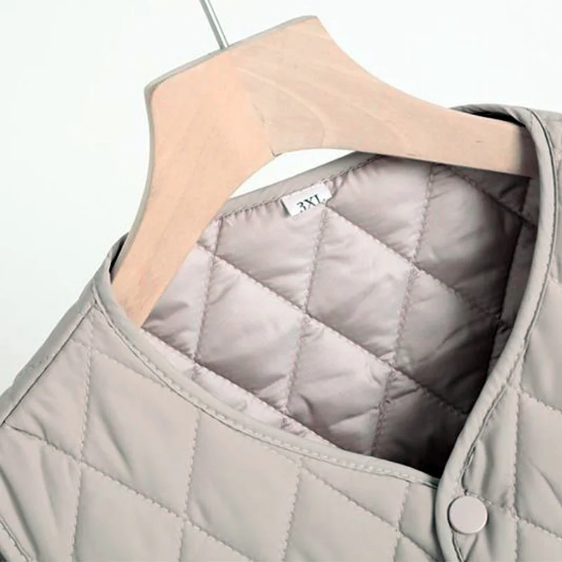 Autunno Inverno plus Size rotondo Ne Color Allentato Dimagrante Abbigliamento interno Jaet in cotone Gilet versatile e caldo