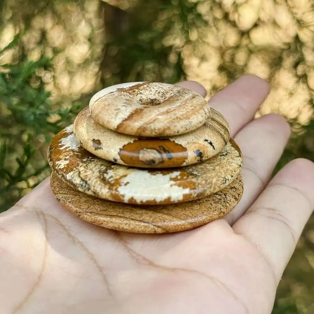 الصورة الطبيعية جاسبر دونت خواتم حجر الخرز ل عقد دي اي واي سوار قلادة صنع المجوهرات الخرز 1 قطعة 30 مللي متر 40 مللي متر 50 مللي متر