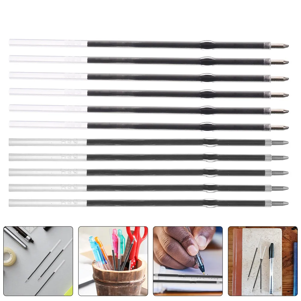 

200Pcs Ballpoint Pen Refills Black Blue Ink 0.7mm Medium Point Replaceable Smooth Fast-Dry Gel Ink Office School Supplies