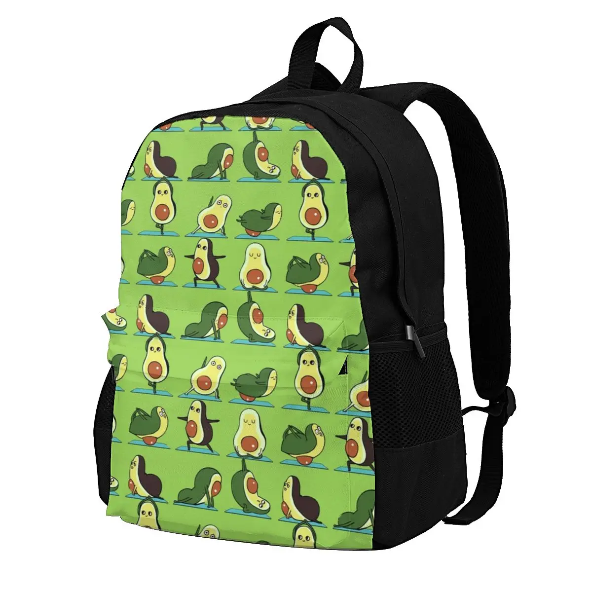 Avocado Yoga Backpacks Food Polyester Workout Runner Backpack Print Elegant Bags