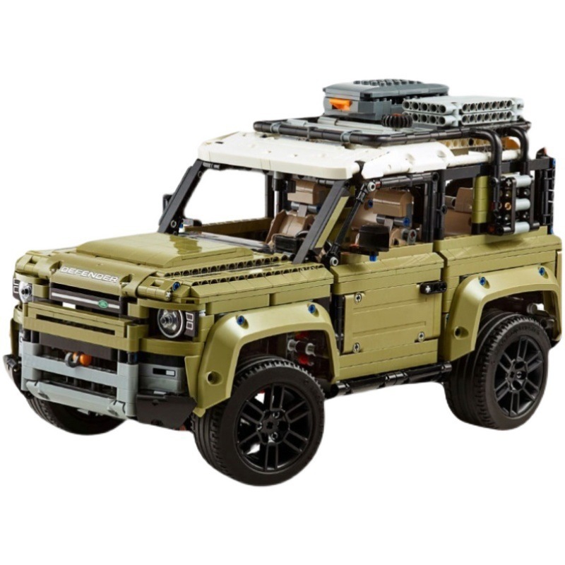 1:8Land Rover SUV Off road Defender Series Assembled Building Blocks Boy Toy Model Ornament