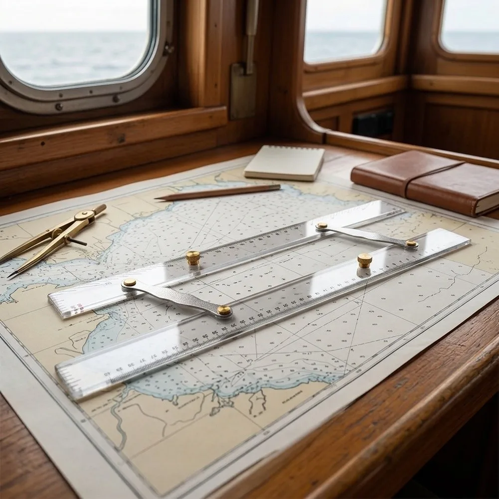 For Yacht Operation Marine Chart Plotter Marine Parallel Ruler For Chart Plotting Chart Plotting Tool Transparent Body