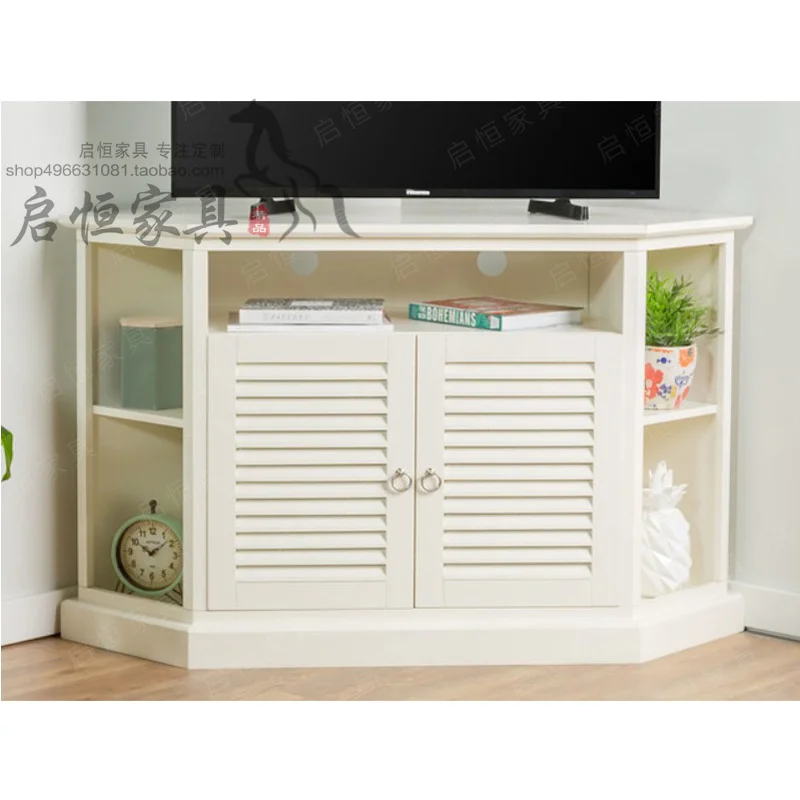 Q Solid Wood Living Room Corner Cabinet Triangle Corner Cabinet