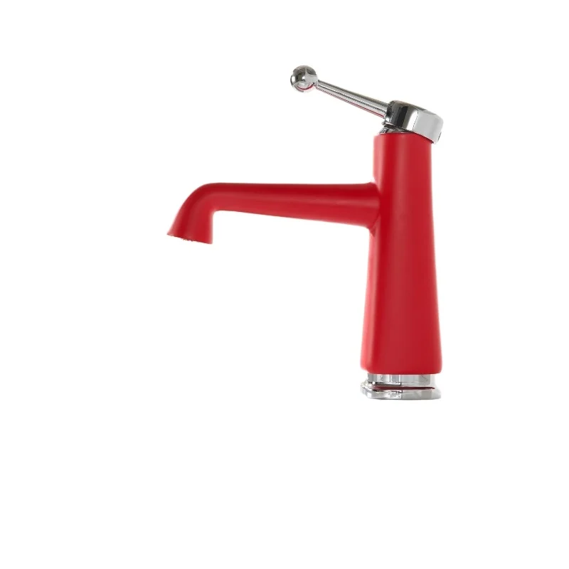 

All copper washbasin faucet bathroom hot and cold water washbasin gun gray splash-proof red washbasin