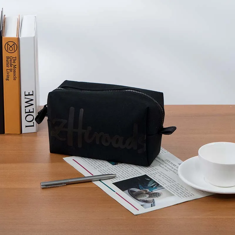 Fashion Design Cotton Makeup Bag with Zipper And Brand Logo Women's Cosmetic Pouch