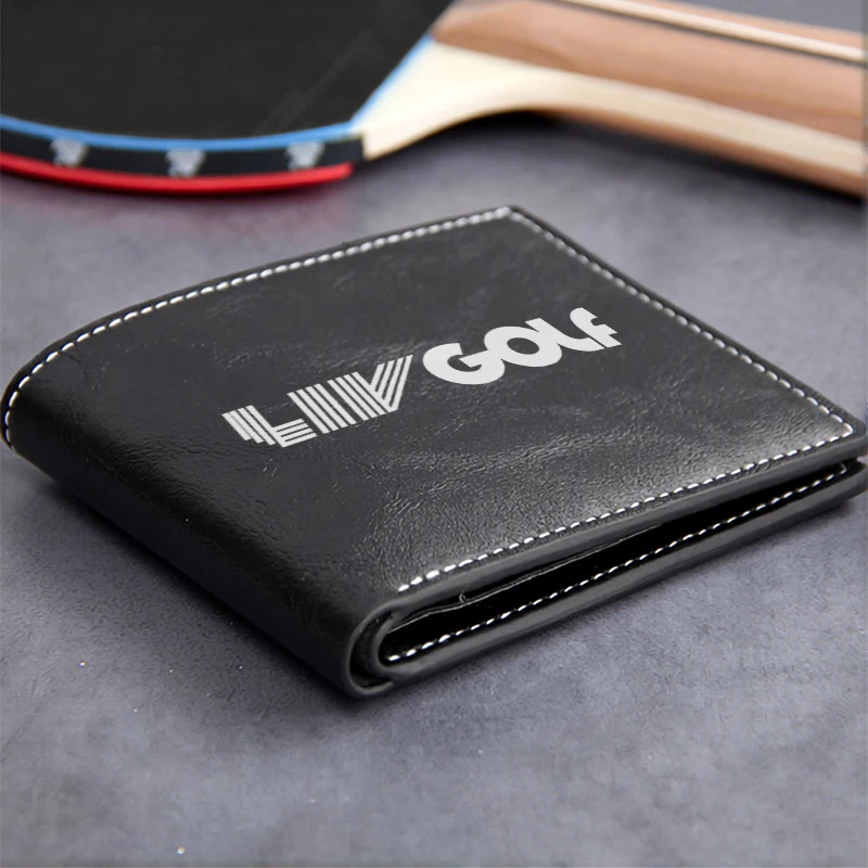 LIV GOLF Premium PU Leather Wallet Minimalist Design Lightweight Durable Business Style Men's Compact Wallet