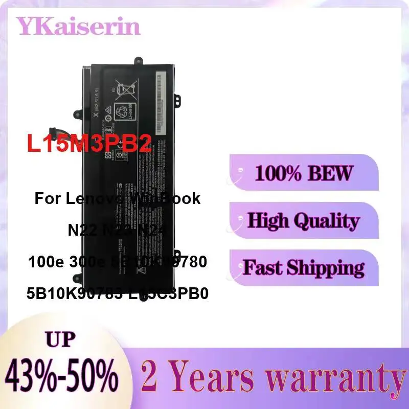 Notebook Battery L15M3PB2 3900mAh For Lenovo Winbook N22 N23 N24 100e 300e 5B10K90780 5B10K90783 L15C3PB0