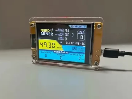 brand new nerdminer v3 2.8-inch BTC Solo Lottery Nerd miner Crypto Bitcoin Miner Solo Mining Machine