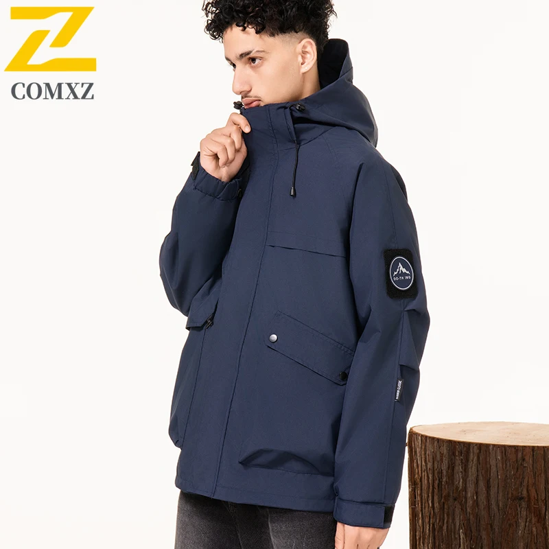 

Куртка для пар, весна-осень 2023, тонкая ветрозащитная водонепроницаемая дышащая куртка с капюшоном, уличная куртка на молнии для кемпинга и путешествий