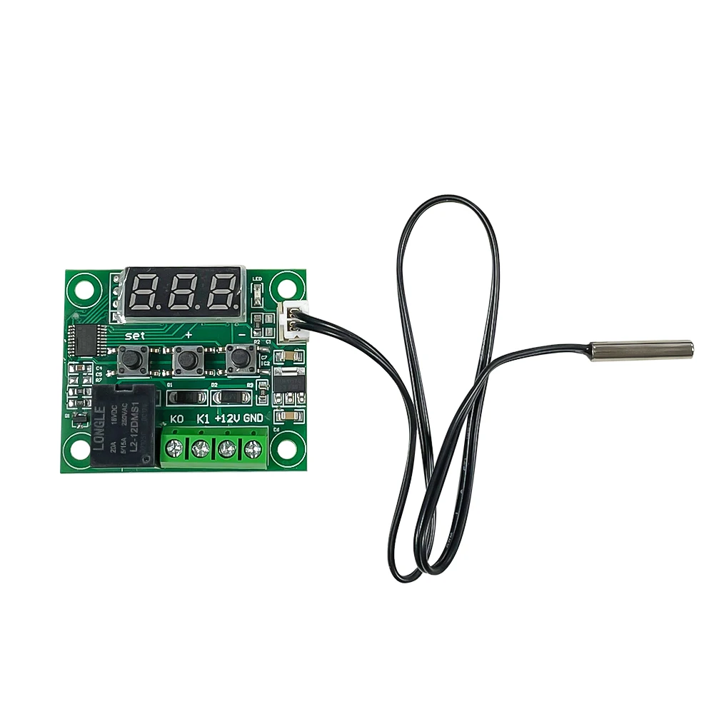 W1209 LED Temperature Controller 12V NTC Sensor Red Display Temperature Control Range - 50-110 ° C Relay Output