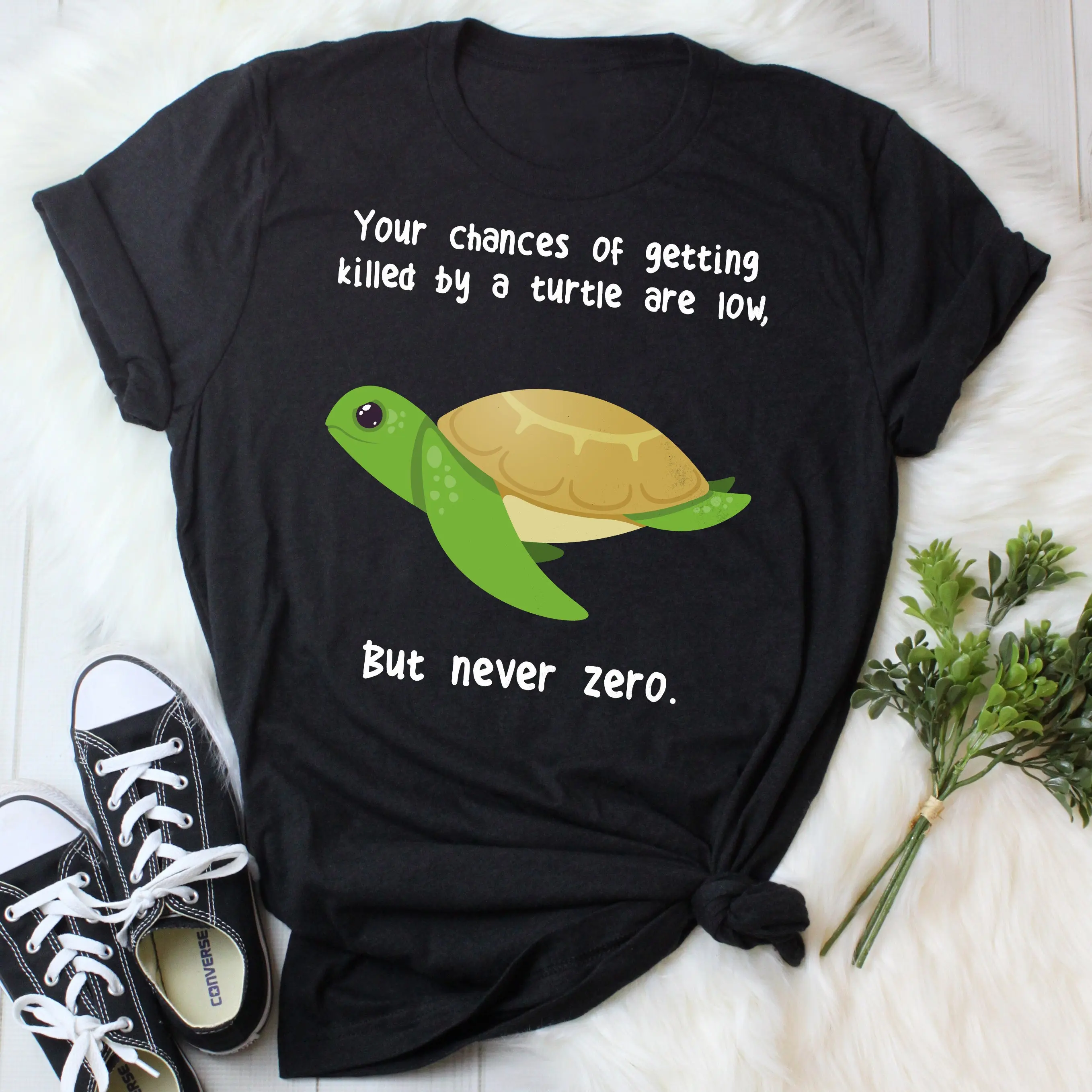 Green Sea Turtle T Shirt Reptile Ocean Lover Funny Animal Cute Conservation Marine Biologist