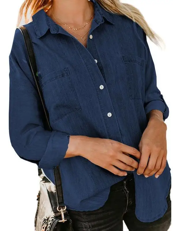 

Casual Sle Women's Cardigan irt Net Version Versatile Long Sve Polyester Blend Fabric Straight Cut Daily Wear