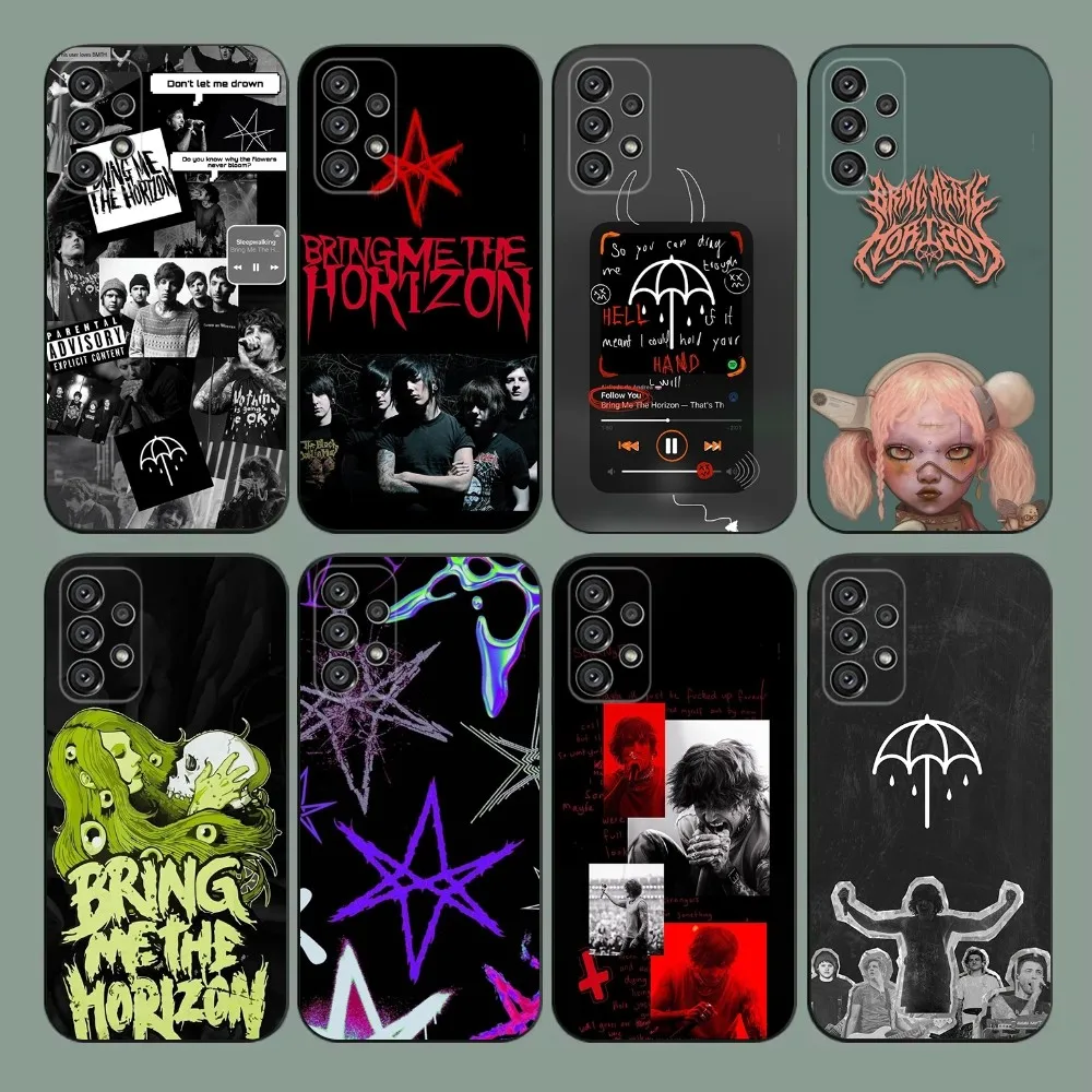 Bring Me The H-Horizons BMTH Phone Case For Samsung Galaxy A20,A21s,A22,A31,A32,A52,A53,A72,73,A80,A91 Soft Black Cover