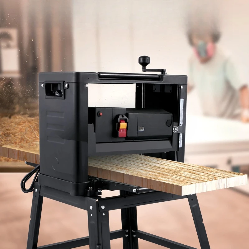 

Electric Planer 12.5/13 inch Thicknesser Wood Planer With Stand & Dust Exhaust 1800W 8000RPM for Woodworking Power Tool