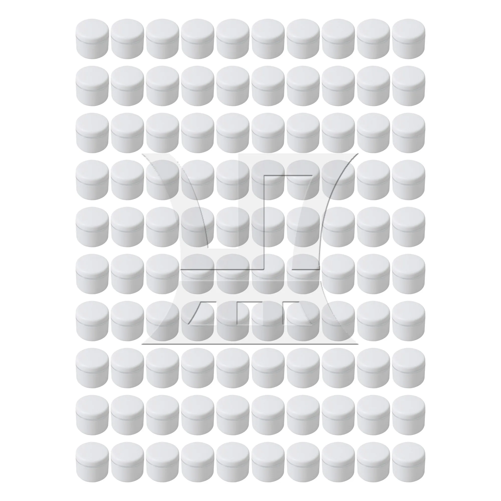 100 Pcs Round Creams Containers Plastic Makeup Jars Pot for Travel 30g