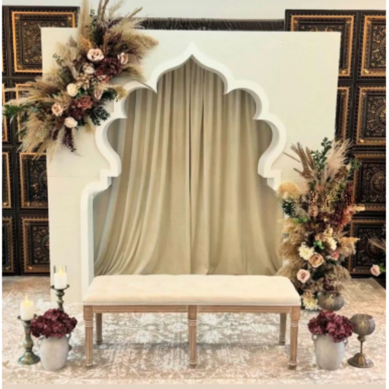 Large Party Decoration Stage White Acrylic Wedding Backdrop Wall Decoration Wedding Stage Decoration