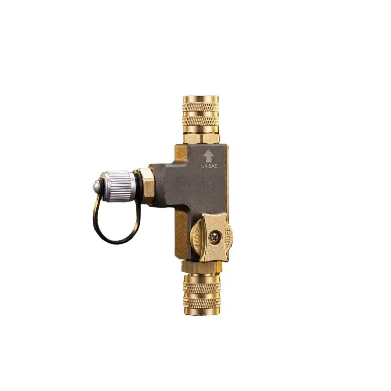 For Vacuum Gauge Installation Accessories, Suitable for Three-way Vacuum Tools with Connectors, All-copper Ball Valve Switches