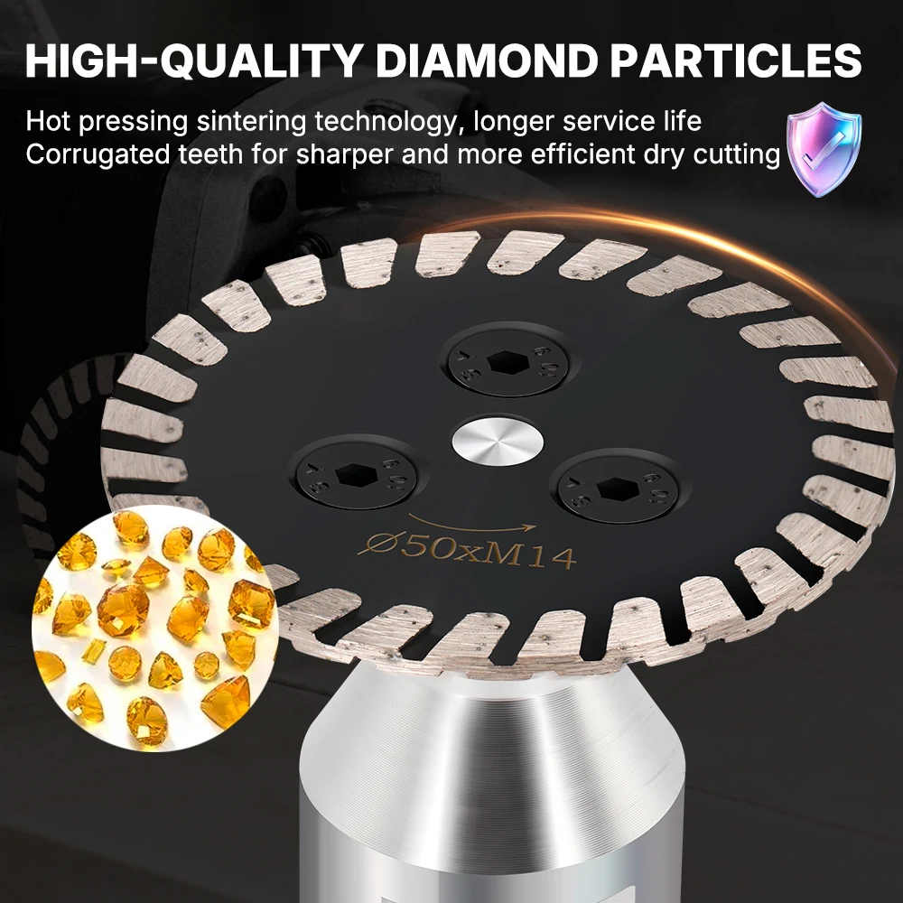HAMPTON 1/2 Stück M14 Diamant-Trennscheibe, 50 mm, abnehmbare Mini-Schnitzwerkzeugklinge zum Schneiden von Granit, Marmor, Fliesen, Stein – Detail 3