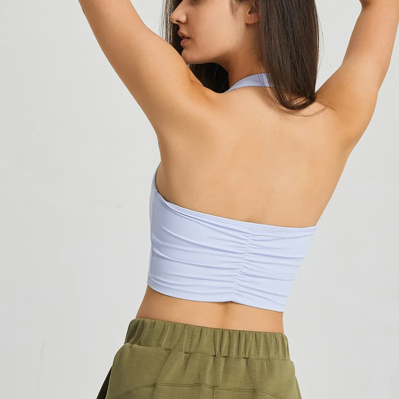 المرأة الرسن سترة رياضية بلون اللياقة البدنية المحاصيل القمم للصدمات سترة تدريب بلا أكمام رياضة القمم أضعاف تشغيل اليوغا تانك القمم #3