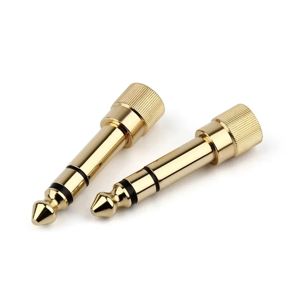 Connecteur haut-parleur, adaptateur audio, 6.35mm mâle vers 3.5mm femelle, Jack 3.5, Jack 3.5, Abrters pour haut-parleur, JEJack 6.35 Gold