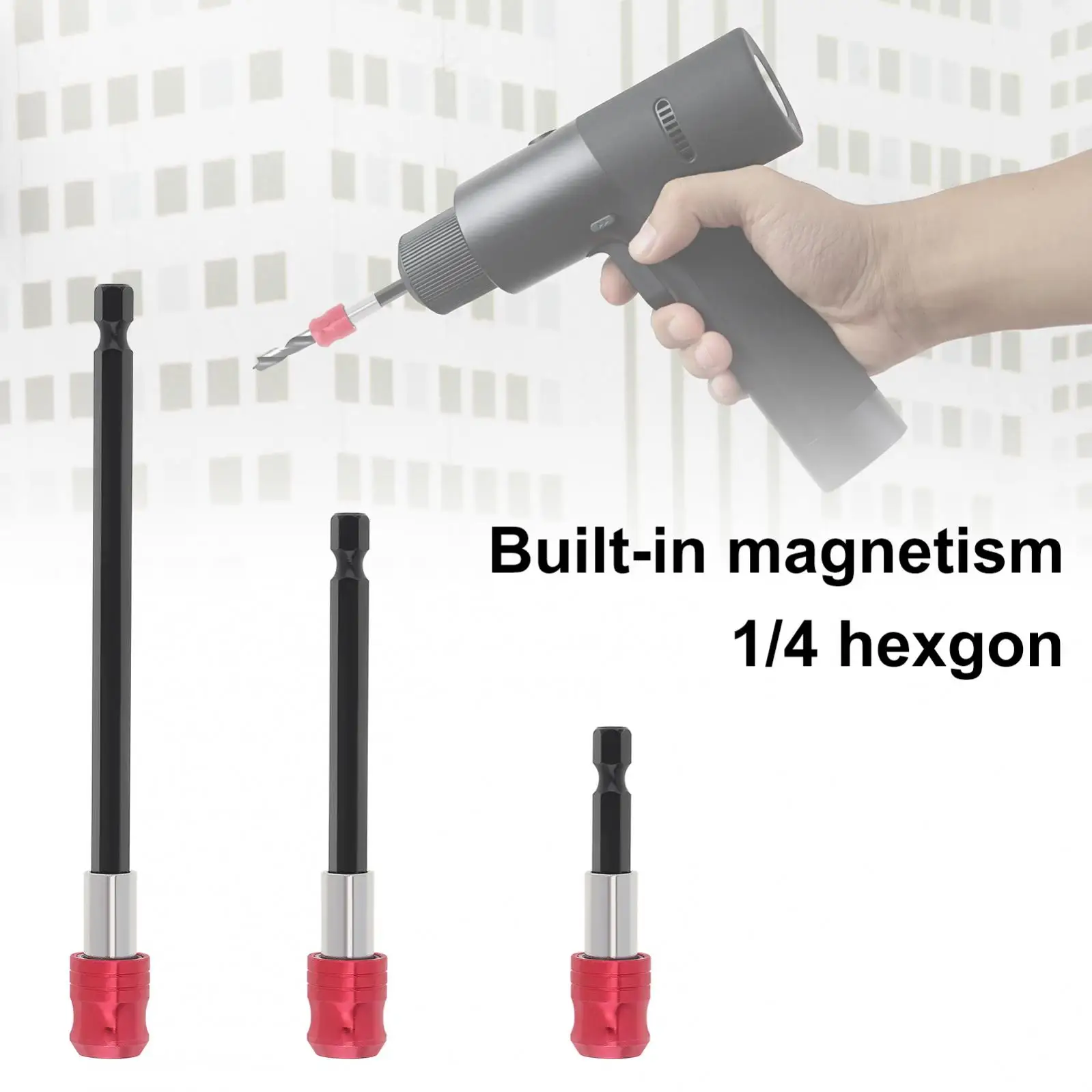Magnetic Screwdriver Bit Holder Adapter Quick Release Hex Shank Extension Bar Quick Change Socket Screw Driver Drill Bits