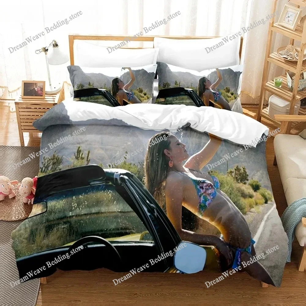 3D Print River Stream Bikini Beauty Bedding Set for Women ,boys Men Super Comfortable Microfiber Fabric Duvet Cover+Pillow Cases
