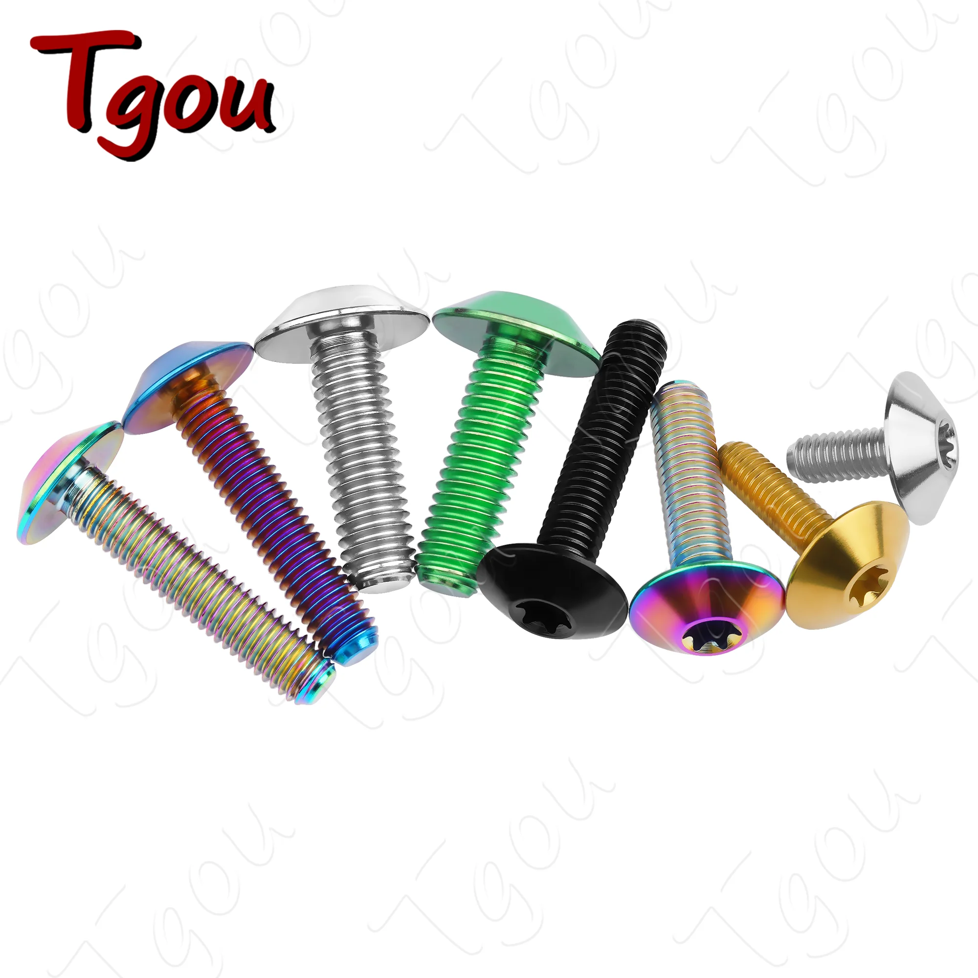 Tgou Titanium Bolt M5x12/15/20/25mm Torx T25 Head Screw for Motorcycle Bicycle 2pcs