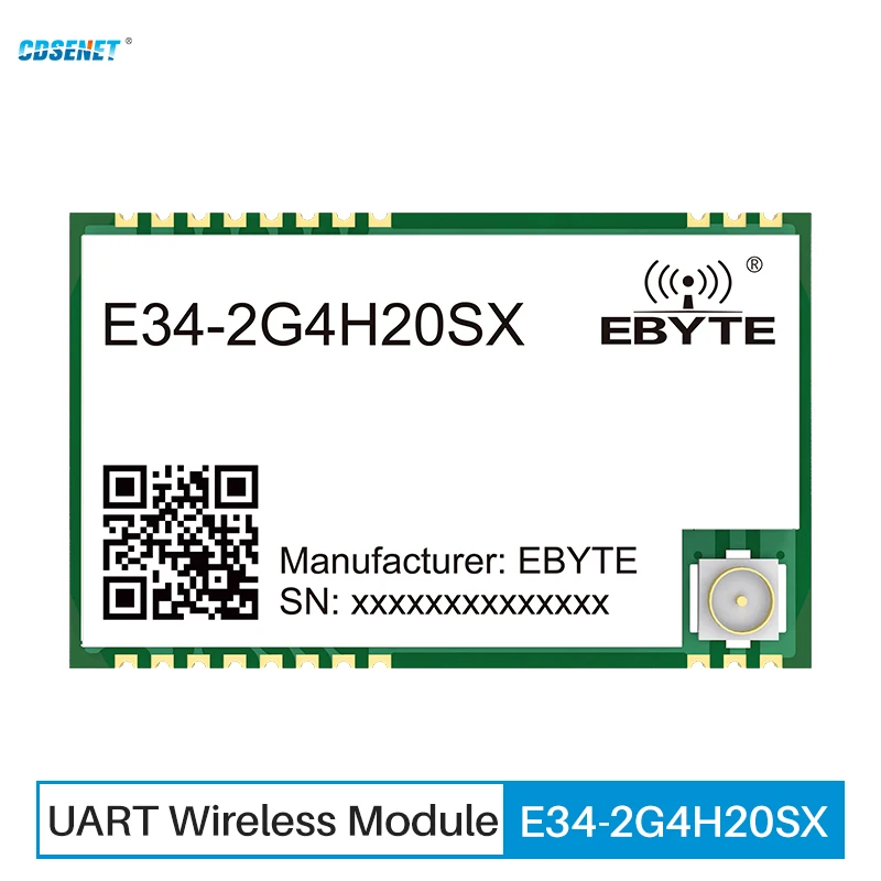 2.4G Half Duplex High Speed Low Delay Wireless Module CDSENET E34-2G4H20SX 20dbm 2KM IPEX/Stamp Hole Automatic Frequency Hopping