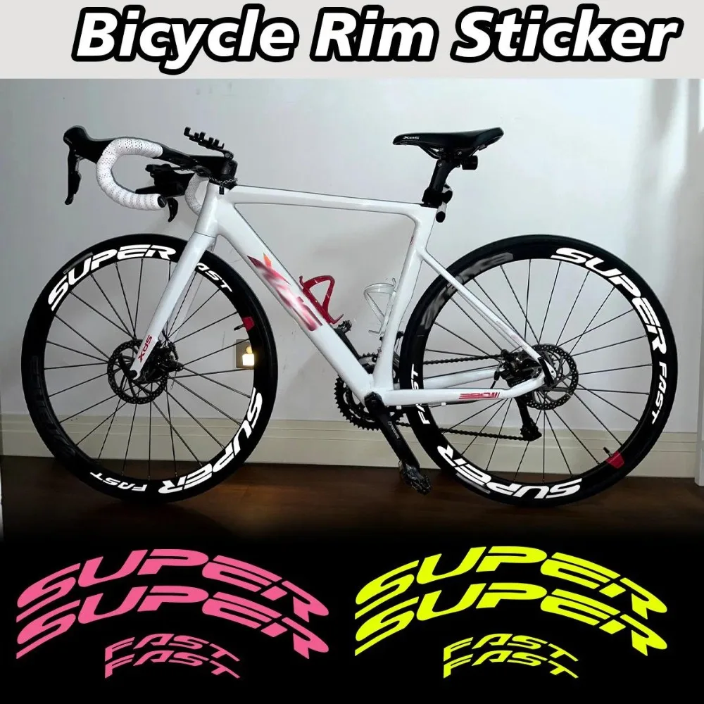 4-Piece Super Fast Bicycle Decal - Suitable for Personalized Text Decoration on Hub and Wheel Rim