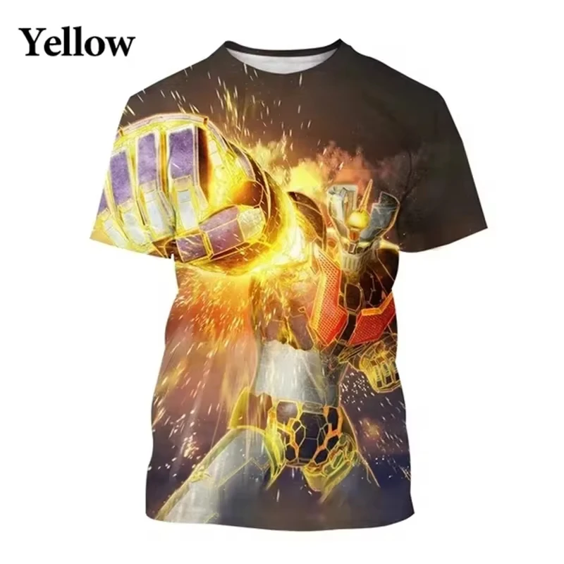 Anime Mazinger Z 3D Print T-Shirt Men Women Casual Hip Hop Short Sleeve T Shirts Oversized Harajuku Male Tees Tops Man Clothing