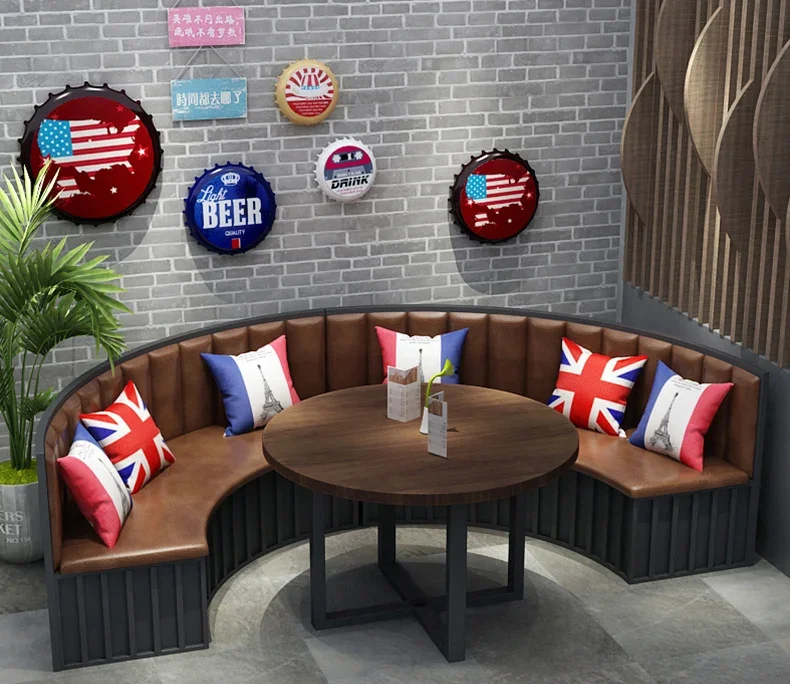 

# Для ретро-индустриального стиля, барных столов и стульев, кофейного ресторана, музыкального ресторана, бара, U-образного дивана, современного и