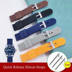 Silicone Watch Strap Band 18mm 20mm 22mm 24mm for Seiko SKX007 TUNA for Citizen for Rolex Water Ghost Waterproof Soft Bracelet