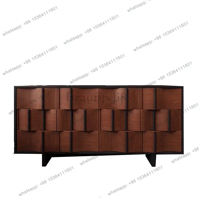 

Nordic retro door cabinet light luxury high sense home medieval dining side cabinet