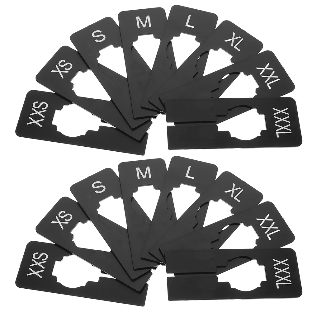 

32pcs Clothing Size Dividers Square Plastic Labels for Wardrobe Closet ganizers Baby Clothes Storage Solutions