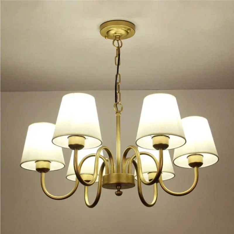 

Minimalist LED Chandelier Pendant Light For Bedroom Living Room Dining Room Home Decoration Stylish Fabric Design